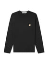 Fox Head Patch Regular Long Sleeve T-Shirt Black - MAISON KITSUNE - BALAAN 1