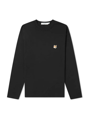 Fox Head Patch Regular Long Sleeve T-Shirt Black - MAISON KITSUNE - BALAAN 1