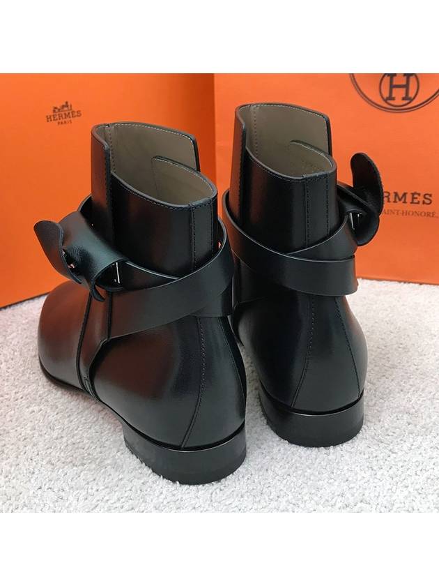 Neo Leather Ankle Walker Boots Black - HERMES - BALAAN 6