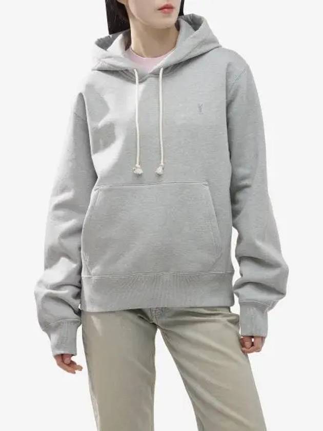 Cassandre Organic Cotton Hoodie Grey - SAINT LAURENT - BALAAN 2