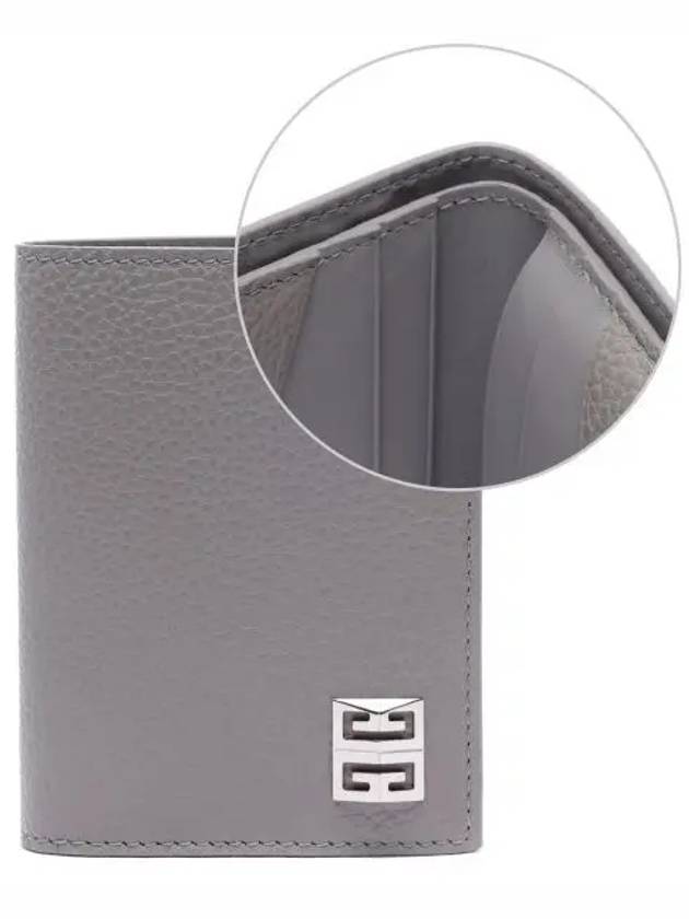 Metal Logo Grain Half Wallet Grey - GIVENCHY - BALAAN 2