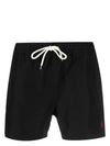 Men's Pony Logo Swim Shorts Black - POLO RALPH LAUREN - BALAAN.