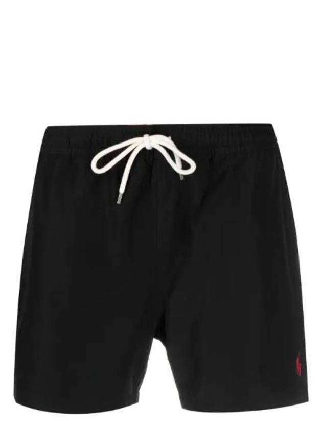 Men's Pony Logo Swim Shorts Black - POLO RALPH LAUREN - BALAAN.