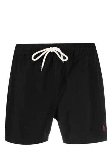 Embroidery Pony Logo Swim Shorts Black - POLO RALPH LAUREN - BALAAN 1