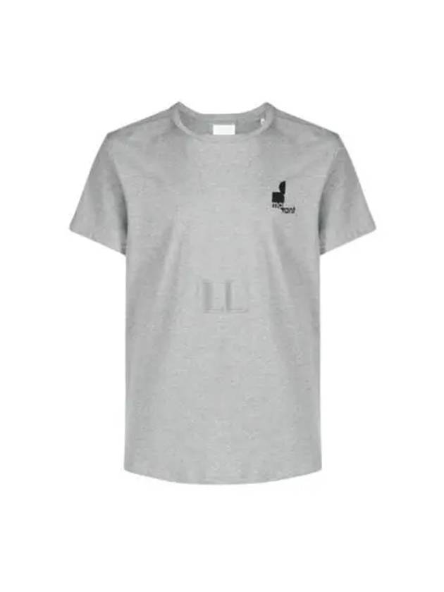 Zafferh Mini Logo Cotton Short Sleeve T-Shirt Light Gray - ISABEL MARANT - BALAAN 2