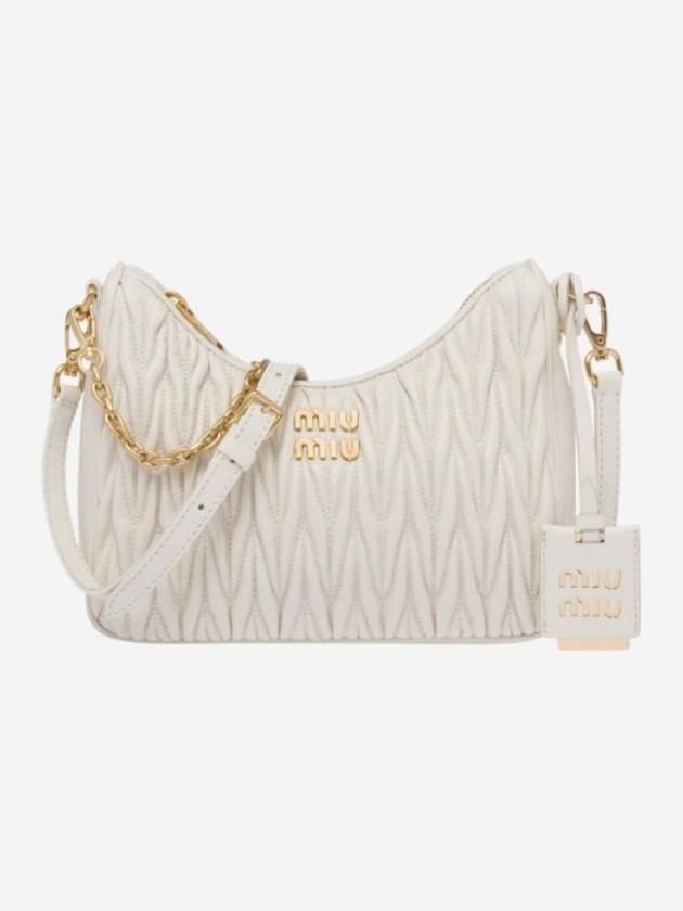 Matelasse Nappa Leather Shoulder Bag White - MIU MIU - BALAAN 1