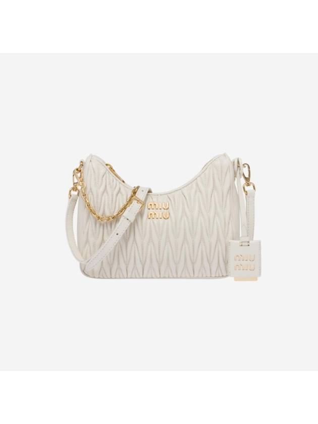 Wonder Matelasse Nappa Leather Shoulder Bag White - MIU MIU - BALAAN 1