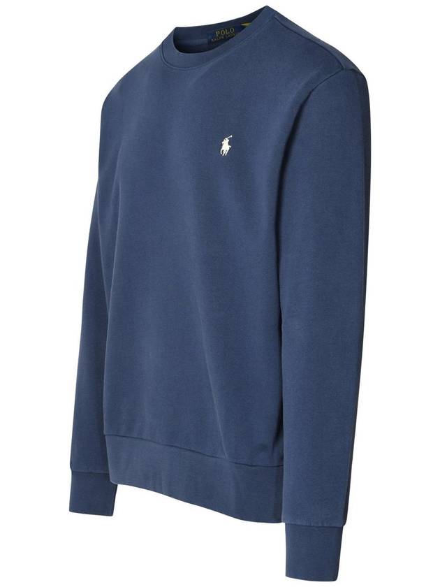 Embroidered Pony Logo Crew Neck Cotton Sweatshirt Cruise Navy - POLO RALPH LAUREN - BALAAN 3