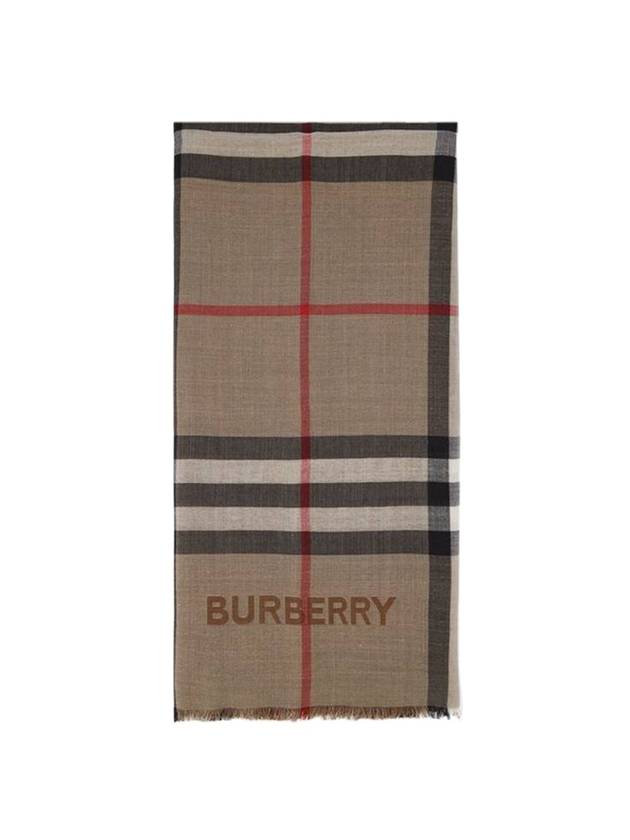 Silk Check Muffler Brown - BURBERRY - BALAAN 1