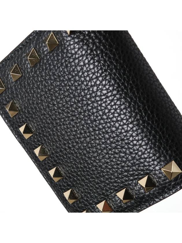 Women's Rockstud Half Wallet Black - VALENTINO - BALAAN 7