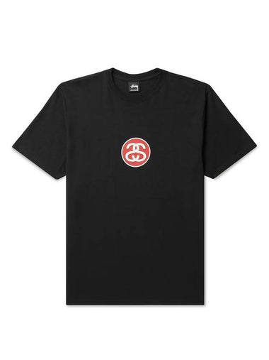 SS Link Solid Short Sleeve T-Shirt Black - STUSSY - BALAAN 1