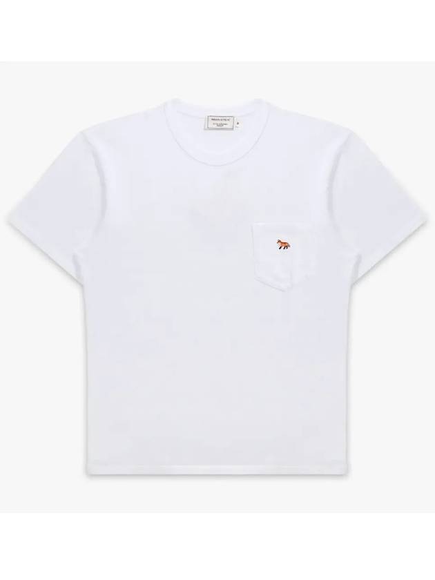 Baby Fox Patch Pocket Short Sleeve T-Shirt White - MAISON KITSUNE - BALAAN 6