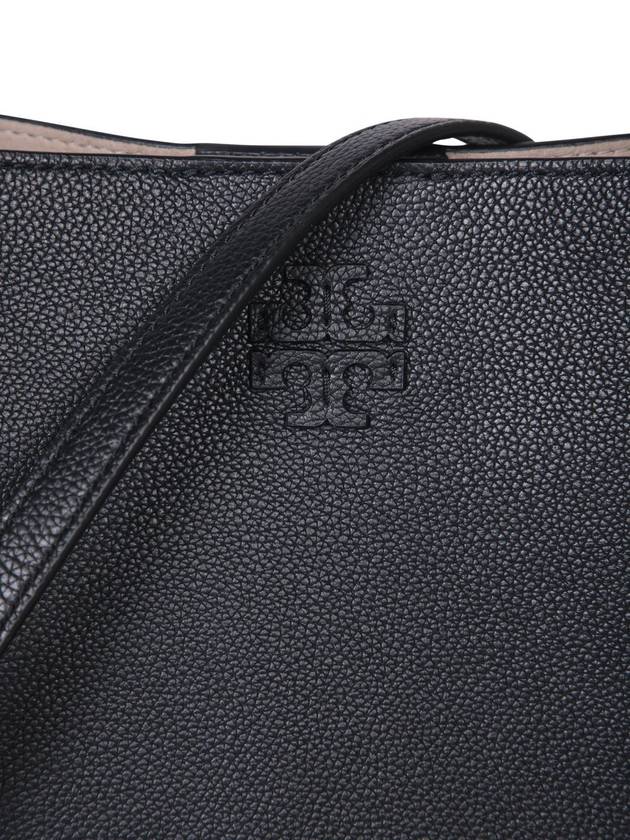 Logo Leather Bucket Bag Black - TORY BURCH - BALAAN 4