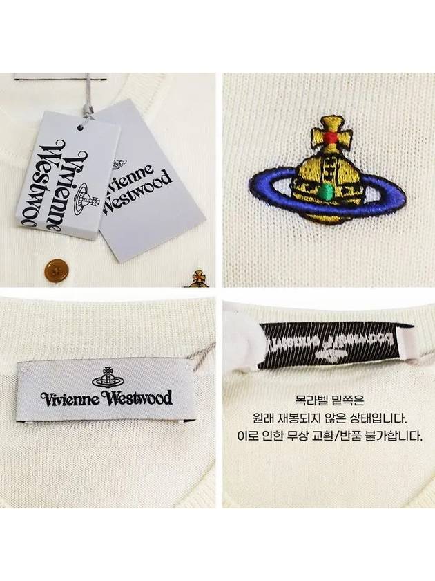 Bea Embroidered Logo Cardigan Ivory - VIVIENNE WESTWOOD - BALAAN 6