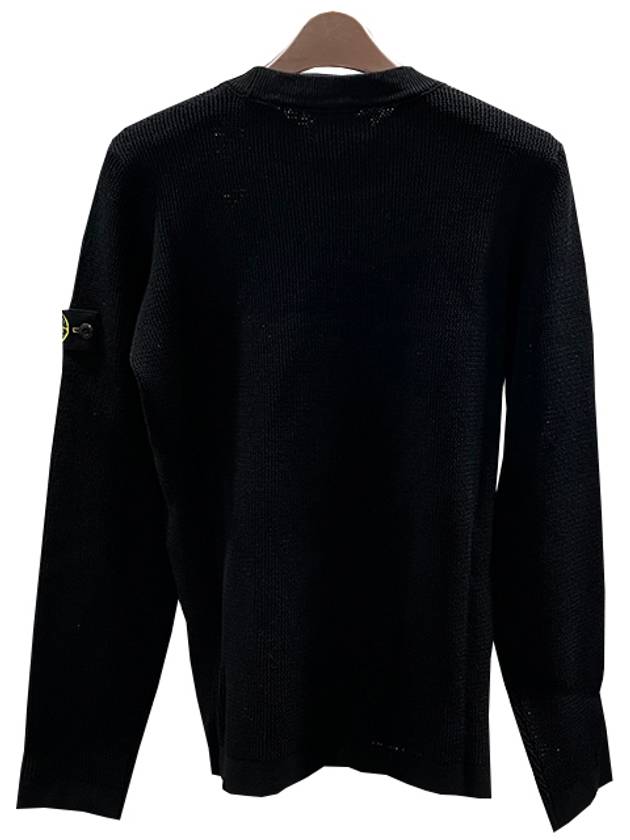 Kids Wappen Patch Chain Stitch Cotton Knit 10 12 Black 7816506A2 V0029 - STONE ISLAND - BALAAN 3