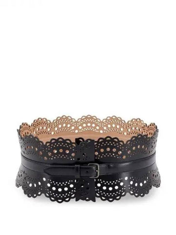 Openwork leather belt - ALAIA - BALAAN 1