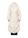 White Mirano Hooded Goose Down Jacket MIRANO 008 - MAX MARA - BALAAN 1