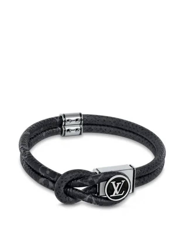 Loop It Monogram Bracelet Silver Black - LOUIS VUITTON - BALAAN 4