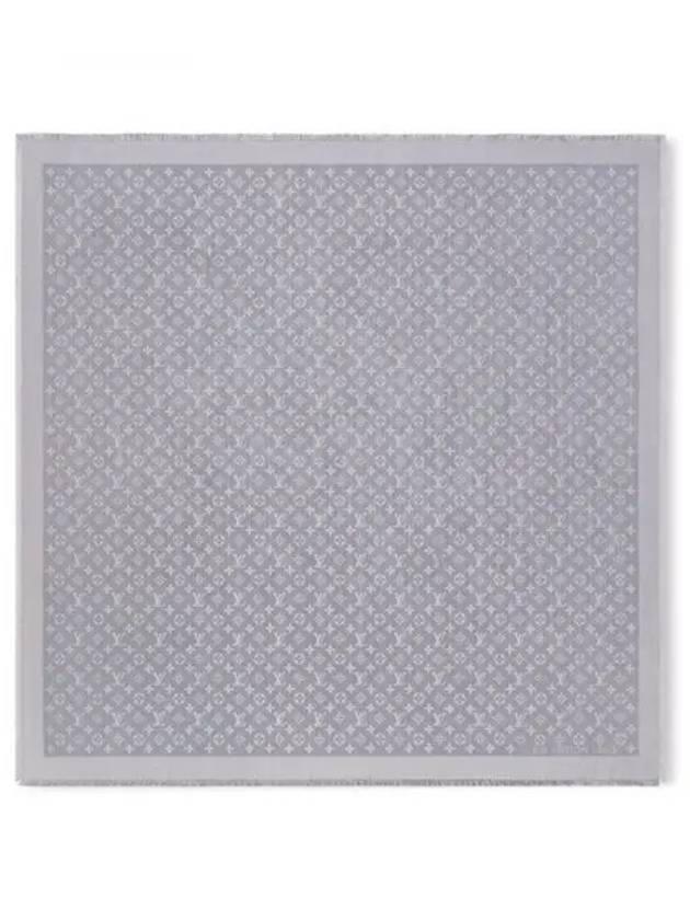 Monogram Wool Silk Scarf Grey - LOUIS VUITTON - BALAAN 2