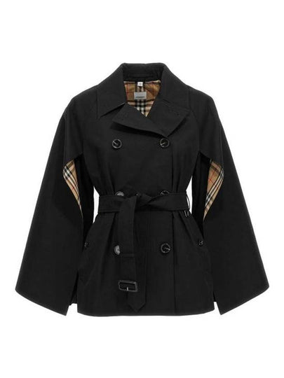 Tropical Gabardine Trench Jacket Black - BURBERRY - BALAAN 2