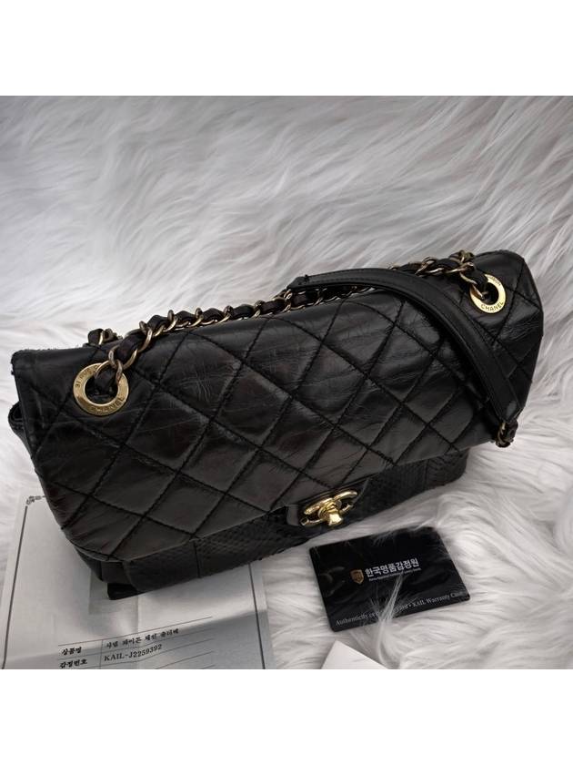 Python chain crossbag shoulder bag black - CHANEL - BALAAN 6