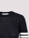 4-Bar Merino Jumper Wool Knit Top Navy - THOM BROWNE - BALAAN 4