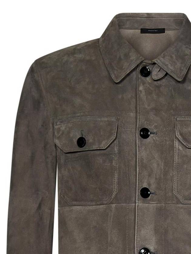 Micro Light Suede Jacket Grey - TOM FORD - BALAAN 5