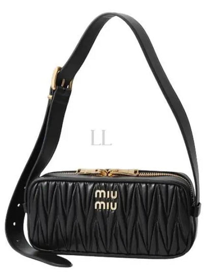 Materasse Nappa Leather Shoulder Bag Black - MIU MIU - BALAAN 2