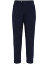 Lace Sure Fit Cotton Straight Pants Blue - BRUNELLO CUCINELLI - BALAAN 2