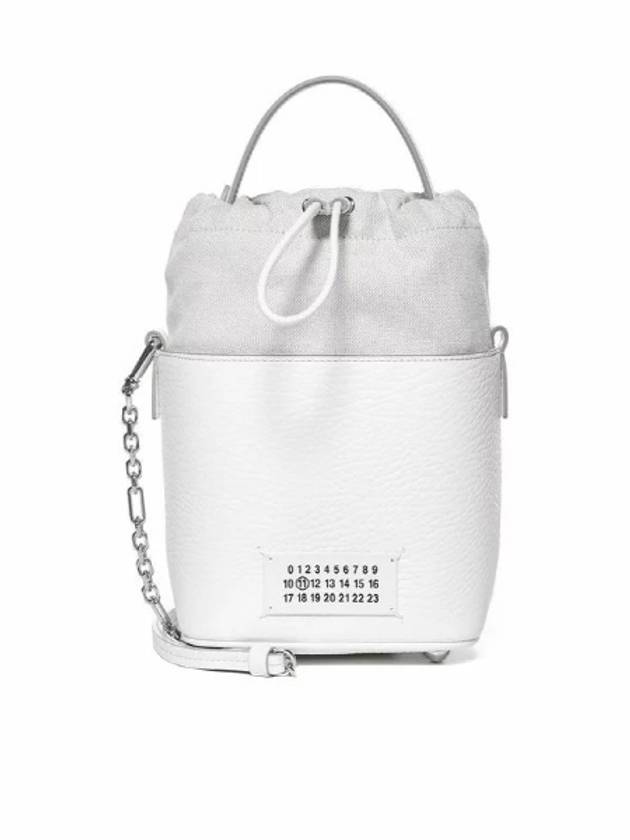 5AC Number Logo Texture Leather Bucket Bag Ivory - MAISON MARGIELA - BALAAN 2