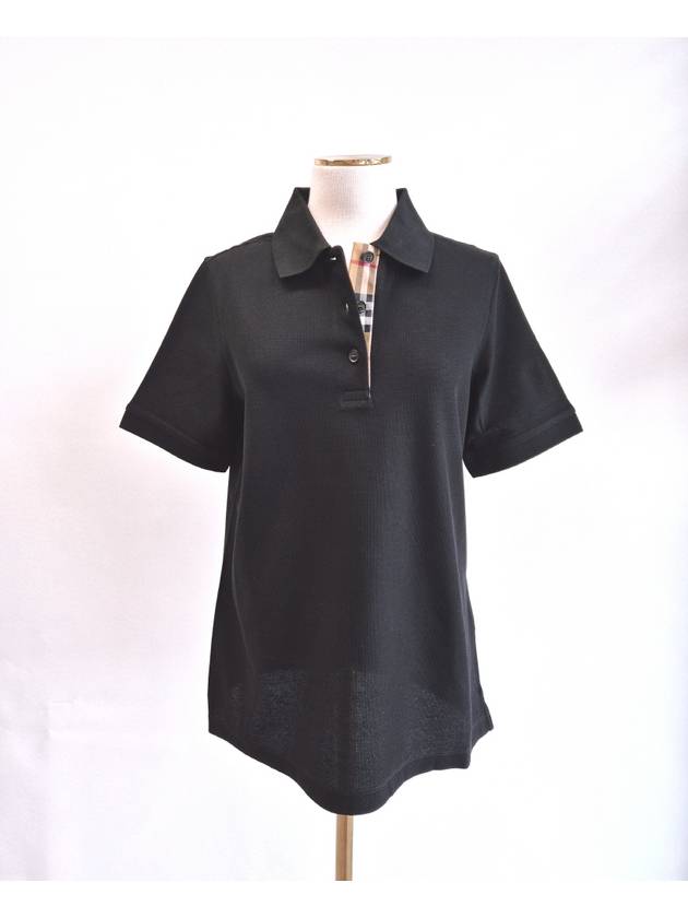 Malleco Check Polo Shirt Black - BURBERRY - BALAAN 2