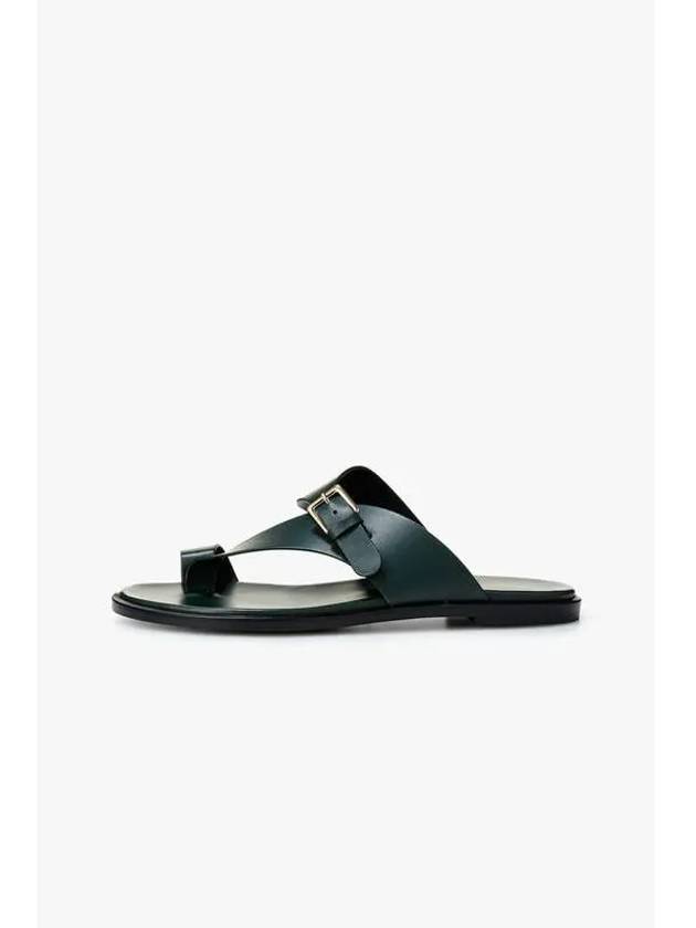 Women s Round Toe Ring Flat Sandals Green - EMPORIO ARMANI - BALAAN 1