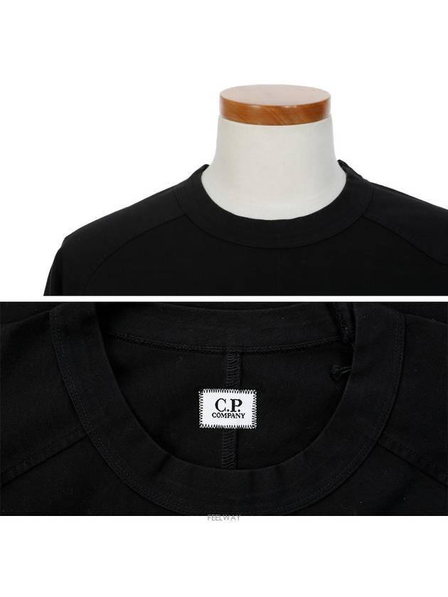 Front Pocket Heavy Jersey Sweatshirt Black - CP COMPANY - BALAAN 5