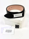 Number Logo Stitched Leather Belt Black - MAISON MARGIELA - BALAAN 2