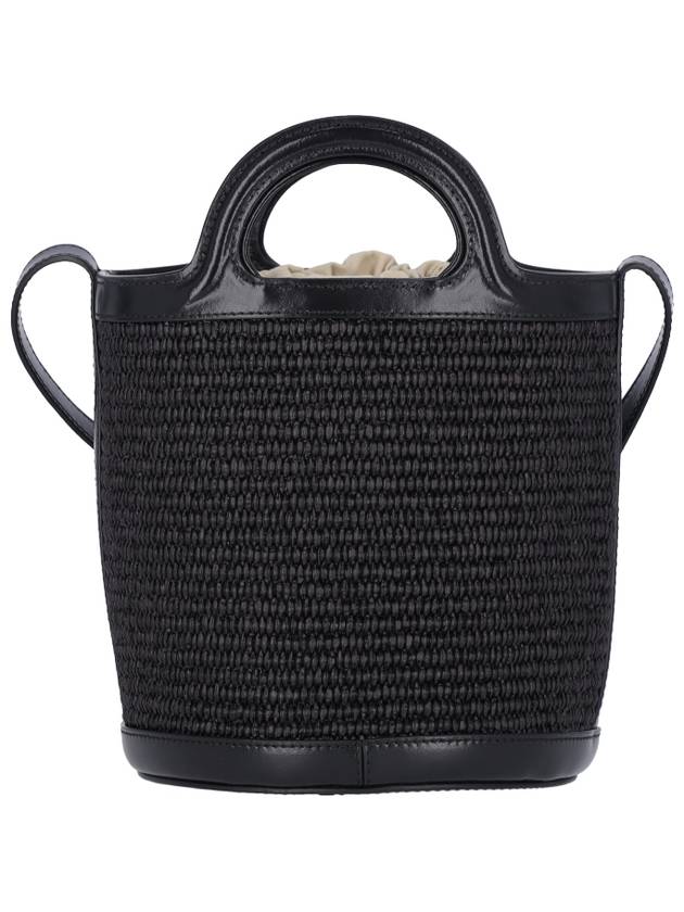 Tropicalia Small Bucket Bag Black - MARNI - BALAAN 4