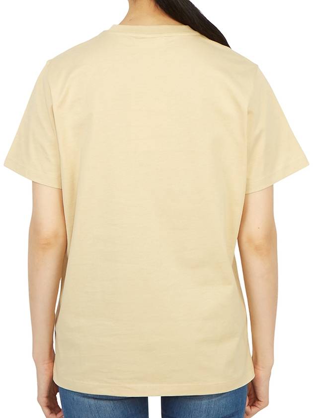 Logo Relaxed Fit Short Sleeve T-Shirt Pale Khaki - GANNI - BALAAN 7