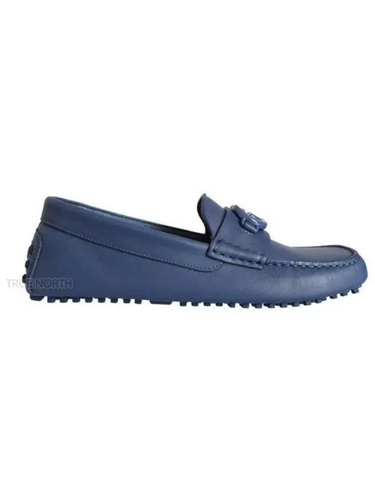 Men's Interlocking G Driving Shoes Blue - GUCCI - BALAAN 2