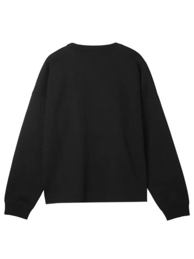 Logo Cotton Blend Knit Top Black - LOEWE - BALAAN 3