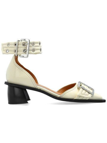 Ganni Heeled Shoes, Women's, Cream - GANNI - BALAAN 1