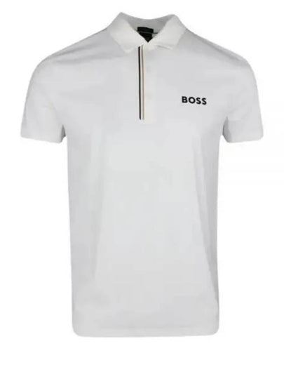 Logo Print Polo Shirt White - HUGO BOSS - BALAAN 2