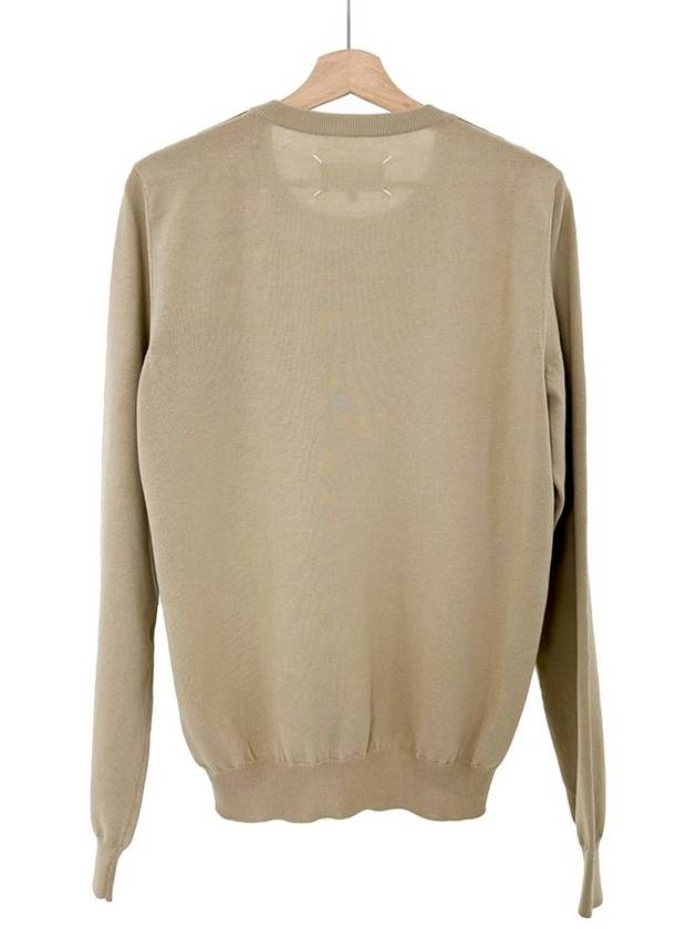 S MM Maison Margiela Men Pocket Patch Stitch Knit T Shirt Beige - MAISON MARGIELA - BALAAN 3