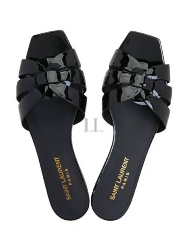 Tribute Patent Leather Mules Black - SAINT LAURENT - BALAAN 2