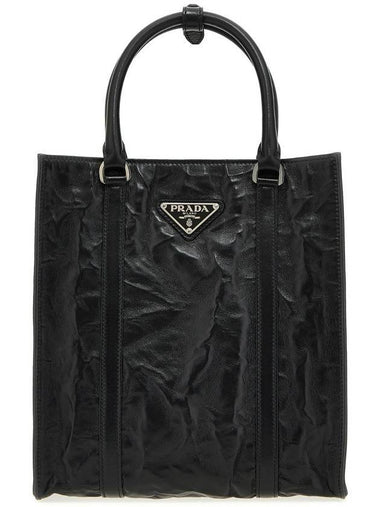 Antique Nappa Leather Mini Tote Bag Black - PRADA - BALAAN 1