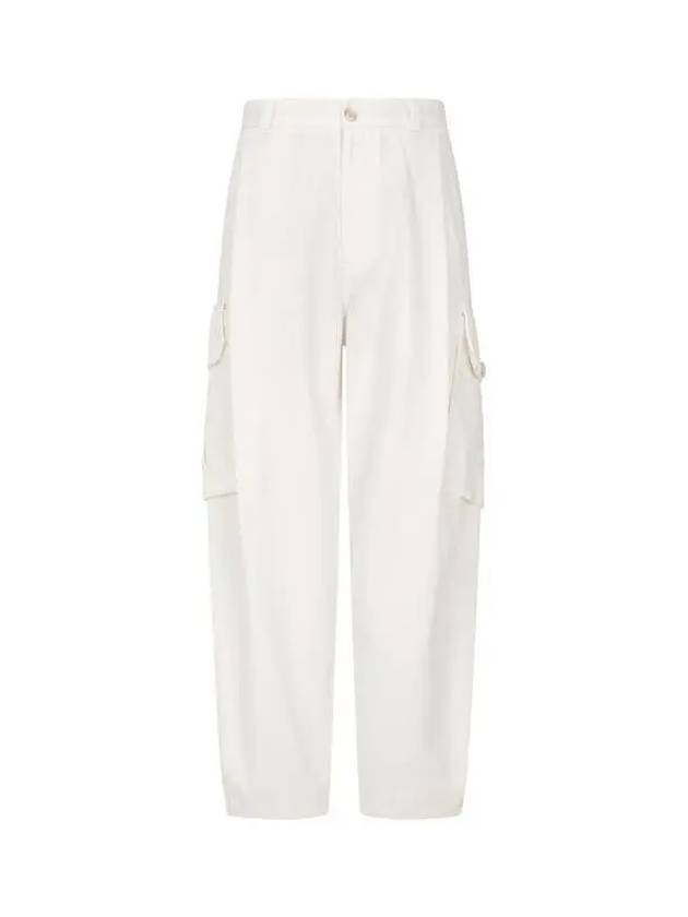 Men s Striped Tissue Cargo Pants Ivory 271237 - EMPORIO ARMANI - BALAAN 1