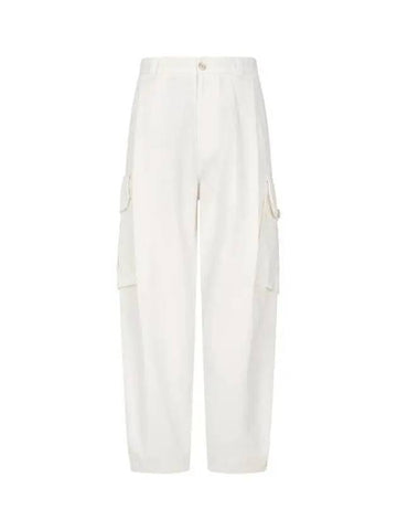 Men s Striped Tissue Cargo Pants Ivory 271237 - EMPORIO ARMANI - BALAAN 1