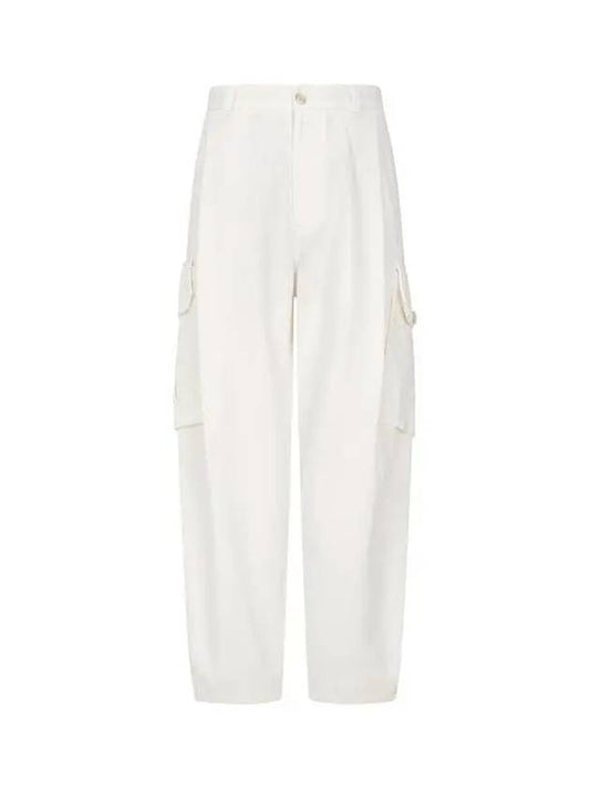 Men s Striped Tissue Cargo Pants Ivory 271237 - EMPORIO ARMANI - BALAAN 1