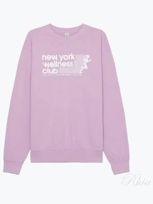 24 USA Wellness Club Crew Neck Soft Lavender White WS067S410US Sweatshirt - SPORTY & RICH - BALAAN 1