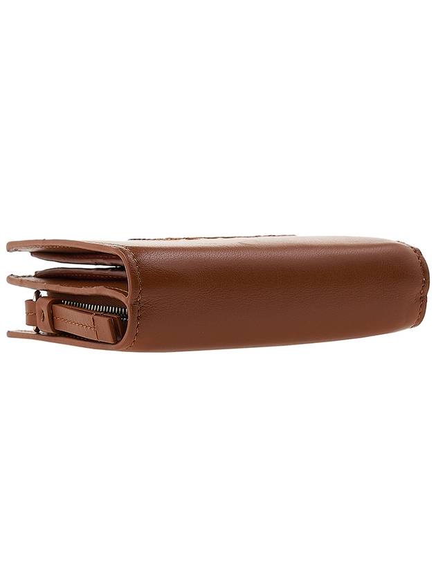 Sense Soft Leather Half Wallet Brown - CHLOE - BALAAN 6