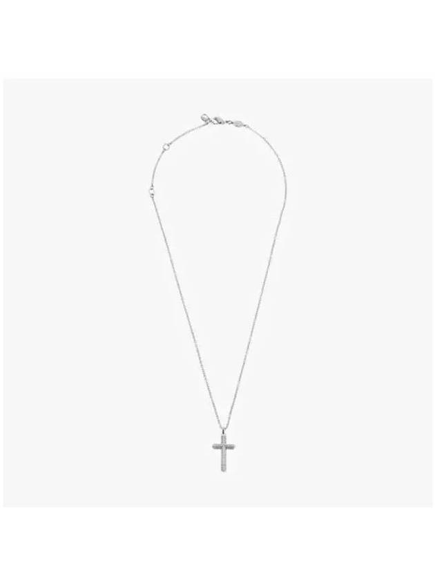 Insigne Pave Cross Rhodium Necklace White - SWAROVSKI - BALAAN 3