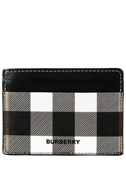 Check Print 2-tier Card Wallet Dark Burch Brown - BURBERRY - BALAAN 2